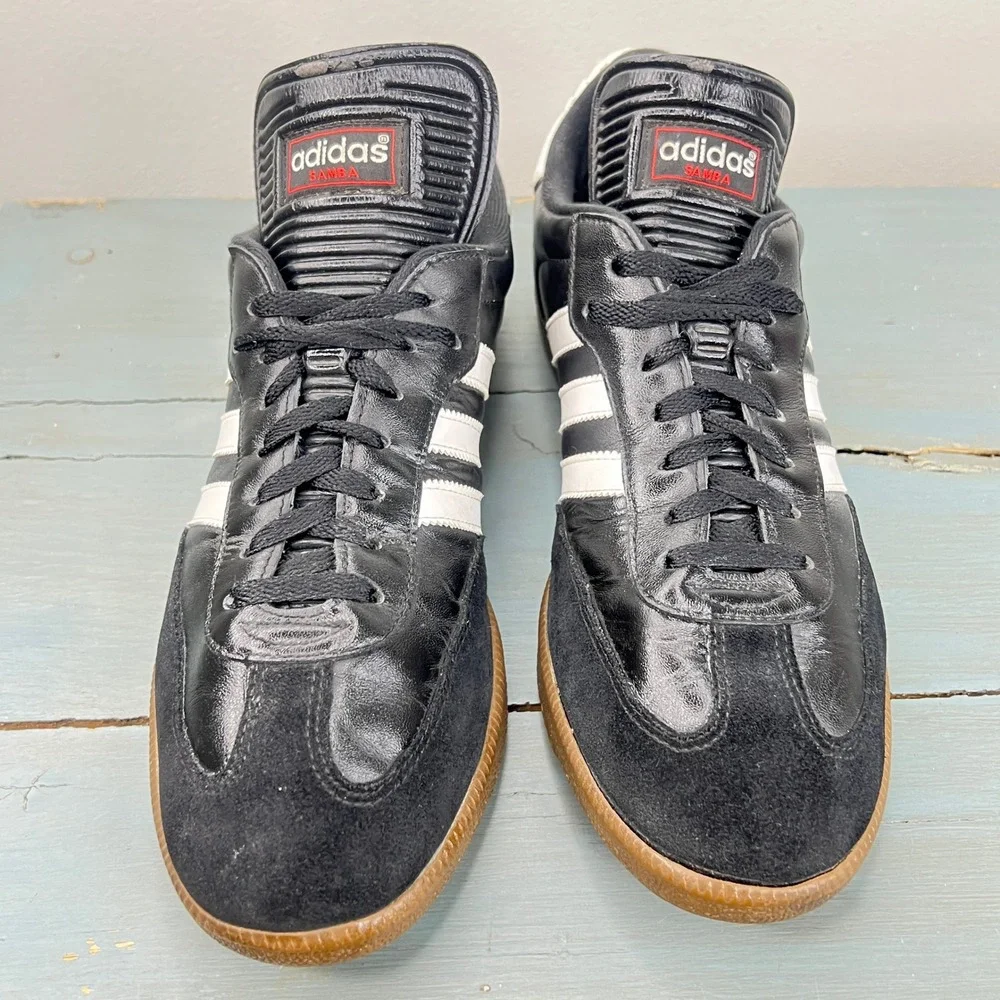 Adidas Samba Classic Black White Gum Sole Indoor Soccer Shoes G34563 Mens 10.5